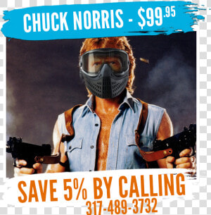 The Chuck Norris Rental Package At White River Paintball   Chuck Norris Fighting Stance  HD Png Download