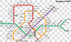 Singapore City Mrt Map  HD Png Download