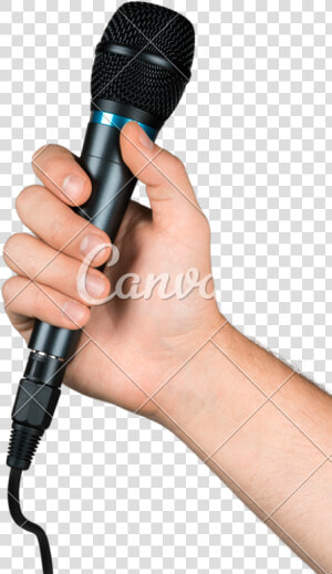 Clip Art Hand Holding Mic   Hand Holding Microphone Transparent  HD Png Download