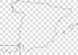 Outline Map Of Spain   Spain Map Outline  HD Png Download