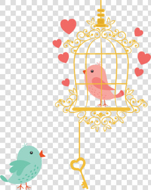 Pink bird Toy bird Supply   Bird Cage Vector Art Free  HD Png Download