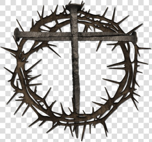 Cross Nails Jesus Png   Transparent Background Crown Of Thorns  Png Download