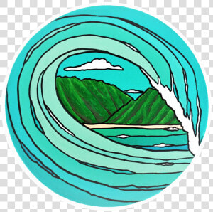 Hawaii Tropical Surf Wave Beautiful Turquoise And   Hawaiian Wave Clipart Background  HD Png Download