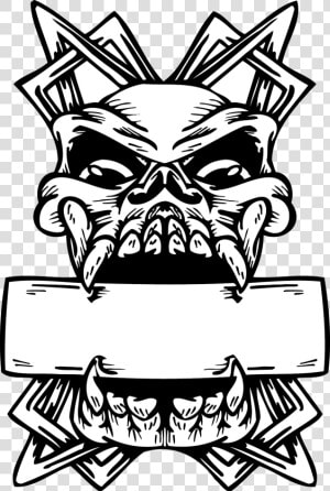 Graffiti Skull Free Frame Clipart   Graffiti Black And White  HD Png Download