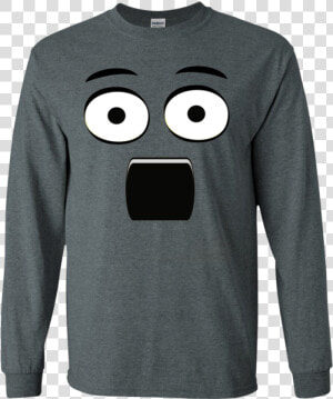 Emoji T shirt With A Surprised Face And Open Mouth   One Line T Shirt  HD Png Download