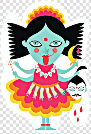   stickers  maakali  kali  kaligoddess  hindu  india   Cartoon  HD Png Download