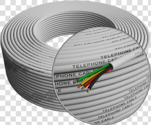 Phone Cable 300ft Rounded White Roll 4x1 0   Electrical Wiring  HD Png Download