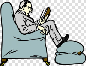 Man Reading A Book Clipart   Old Man Reading Book Clipart  HD Png Download