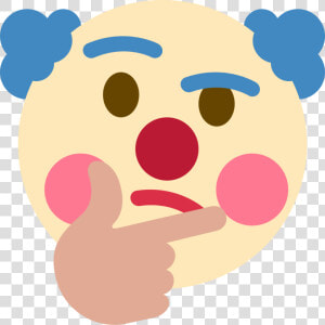 Clown Thinking   Emoticono Pensativo Png  Transparent Png