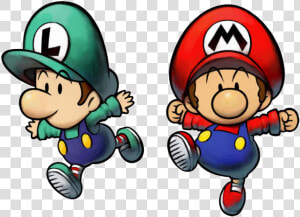 Luigi And Mario Drawing   Mario And Luigi Partners In Time Baby Luigi  HD Png Download