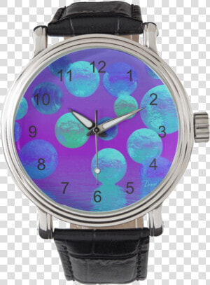 Violet Mist  Cyan  Purple Abstract Light Bubblescape   Canadian Gold Maple Leaf Watch  HD Png Download