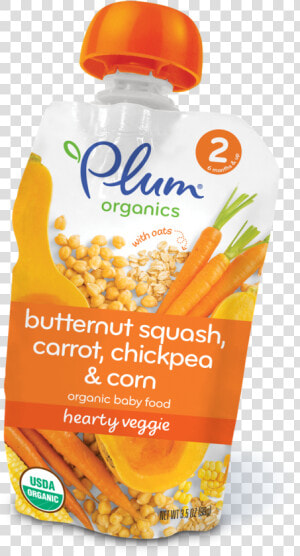 Plum Organics Baby Food  Butternut Squash  Carrot     Baby Food Veggies Stage 2  HD Png Download