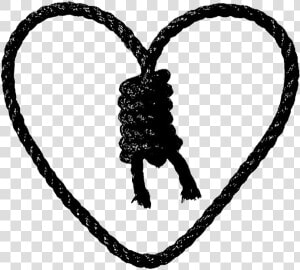  noose  heart  black  freetoedit   Illustration  HD Png Download