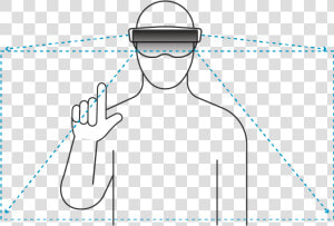 A Graphic Illustrating The Gesture Frame Of The Microsoft   Illustration  HD Png Download