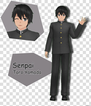 Senpai Yandere Simulator Png   Yandere Simulator Taro Yamada Mmd  Transparent Png