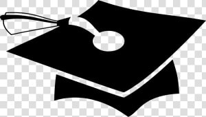 Graduation Hat   Monochrome Icon   Graduation Hat Hd Black N White  HD Png Download