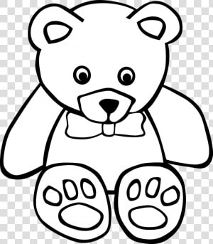 Adult Cute Teddy Bear Coloring Pages Clip Art Black   Clipart Black And White  HD Png Download