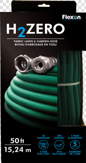 Flexon Fabric Lawn  amp  Garden Hose   Flexon H2zero Fabric Lawn And Garden Hose  HD Png Download