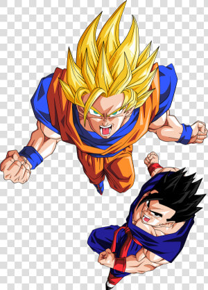 Transparent Goku Png Hd   Goku Y Gohan Png Hd  Png Download