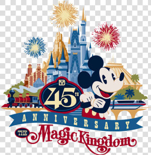 Free Magic Cliparts Download   Walt Disney World 45th Anniversary  HD Png Download