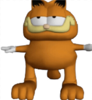 Garifield T Posing Oof Garfield Tpose Tposetuesday   Transparent Garfield T Pose  HD Png Download