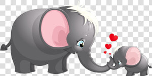 Clip Art Pin By Brittney Shalna   Clipart Elephants Mom And Baby  HD Png Download