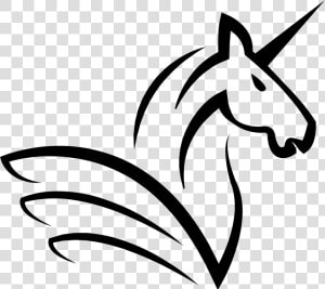 Unicorn Horse Head With A Horn And Wings   Licorne Academy  HD Png Download