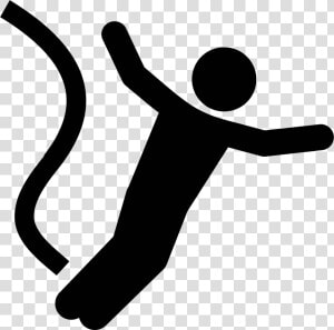 The Bungee Jumping Icon Is A Icon With A Person Falling   Bungee Jump Icon Png  Transparent Png