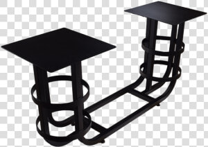 Textured Matte Black Powder Coat Finished Metal Table   Iron  HD Png Download