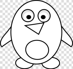 Penguin Outline Svg Clip Arts   Penguin Drawing Outline Face  HD Png Download