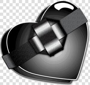 Black Heart Shaped Gift Box Clip Arts   Black Heart Shaped Box  HD Png Download