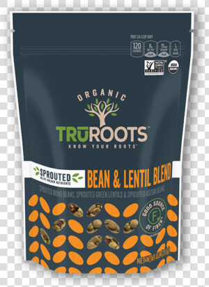 Organic Sprouted Bean  amp  Lentil Blend   Truroots Organic Sprouted Quinoa  HD Png Download