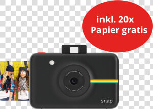 Polaroid Snap Black Inkl   Polaroid Snap Instant Print Digital Camera 20 Shots  HD Png Download