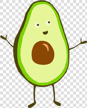 Drawing Of An Avocado Clipart   Png Download   Cute Avocado Transparent Background  Png Download