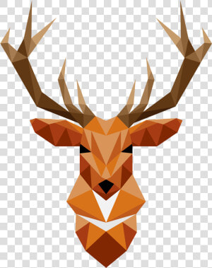 Transparent Deer Antler Clip Art   Geometric Deer  HD Png Download