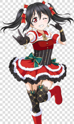  lovelive  christmas  anime  animegirl  cute  girl   Nico Love Live Event Cards  HD Png Download