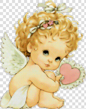  baby  angel  babygirl  angelic  wings  love  heart   Imagen De Un Angelito Animado  HD Png Download