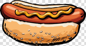 Hot Dog Ketchup And Mustard Clipart   Png Download   Sandwich Hot Dog Sketch  Transparent Png