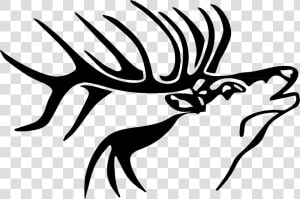 Clip Art Elk Head Silhouette Clip Art   Bull Elk Clip Art  HD Png Download