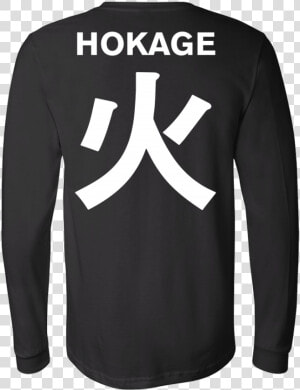 Unisex Long Sleeve T Shirt   Hokage Written In Japanese  HD Png Download