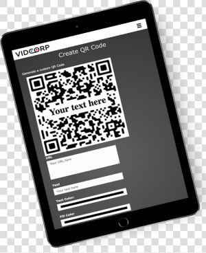 Qr Code Creation Sample Page   Tablet Computer  HD Png Download