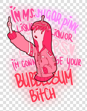 Adventure Time And Princess Bubblegum Image   Illustration  HD Png Download