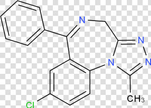 Alprazolam 分子结构 Cas 28981 97 7   HD Png Download