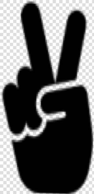  silhouette  shadow  black  hand  peace  peacesign   Monochrome  HD Png Download