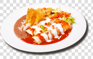 Chicken Or Beef Fajita Enchiladas   Mexican Food Plate Png  Transparent Png