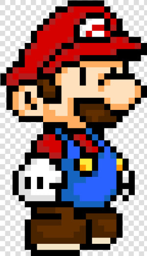 8 Bit Paper Mario   Png Download   Paper Mario Pixel Art  Transparent Png