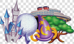 Disney World Parks Drawing  HD Png Download