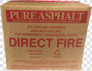 Pure Asphalt Direct Fire Crack Filler   Box  HD Png Download