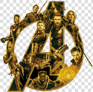 Avengers Infinity War Logo Png Gold Images In Collection   Vengadores Infinity War Camiseta  Transparent Png