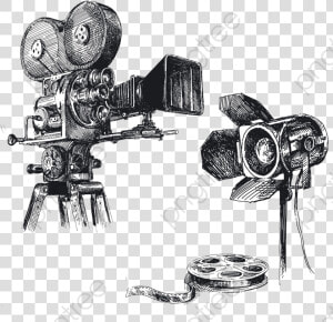 Camera Sketch Png   Movie Camera Drawing  Transparent Png